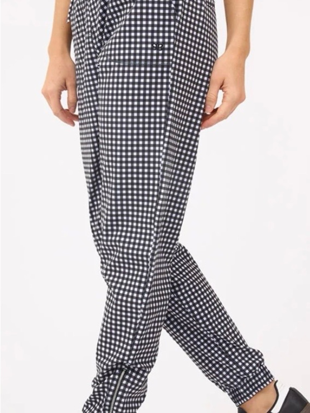 Albion Black and White Gingham Jogger Pants